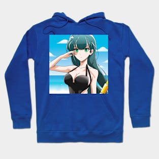 Anime Girl at the Beach Hoodie